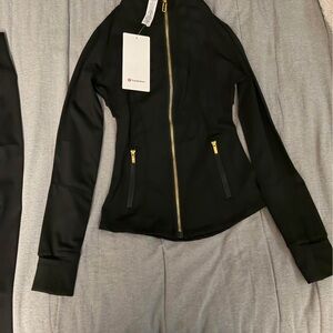 lululemon athletica Black Utility Jacket with Gold Accents